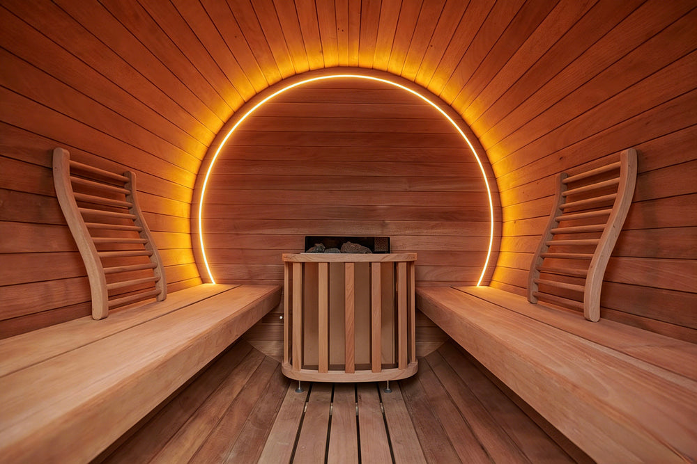 Auki 1800 - 4 Person Barrel Outdoor Traditional Sauna