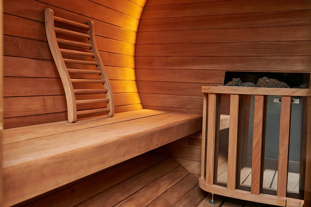 Auki 1800 - 4 Person Barrel Outdoor Traditional Sauna