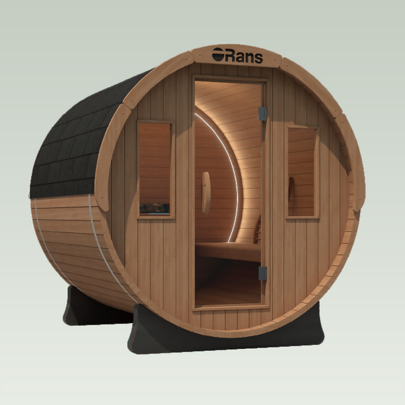 Auki 1800 - 4 Person Barrel Outdoor Traditional Sauna
