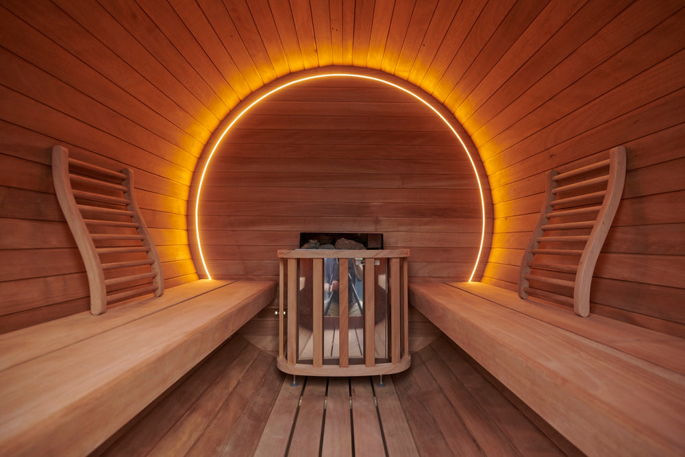 Auki 1800 - 4 Person Barrel Outdoor Traditional Sauna