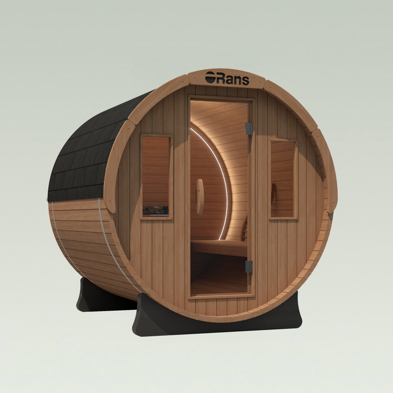 Auki 1800 - 4 Person Barrel Outdoor Traditional Sauna