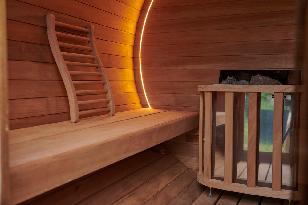 Auki 1800 - 4 Person Barrel Outdoor Traditional Sauna